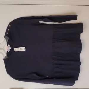 Brooks Brothers NWT Girls Navy Long Sleeved Shirt Size XL